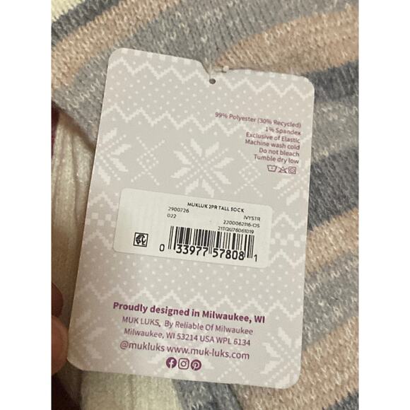 MukLuks Women's Tall Boot Socks, 4-Pairs, New with tags - Picture 4 of 8